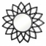 Круглое зеркало-солнце в чёрной декоративной раме Shiny Black в интернет-магазине «Зеркала с подсветкой» фото
